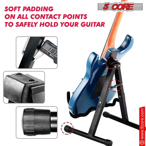 5Core Guitar Stand Floor a Frame Electric Acoustic Bass Soporte Para