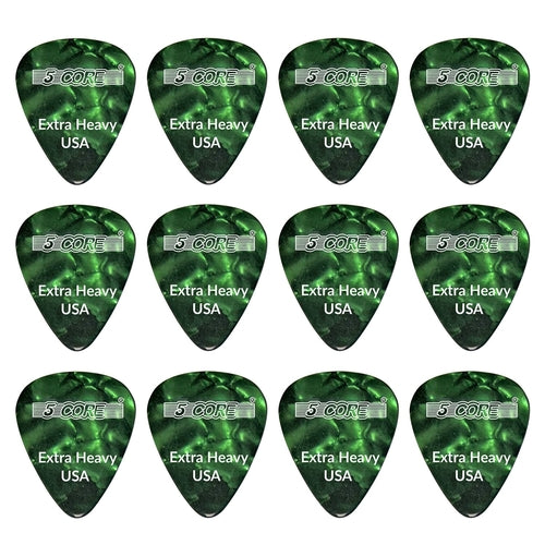 5Core Guitar Picks 1.2mm Celluloid Extra Heavy Gauge Pick - Acoustic