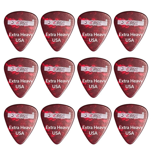 5Core Guitar Picks 1.2mm Celluloid Extra Heavy Gauge Pick - Acoustic