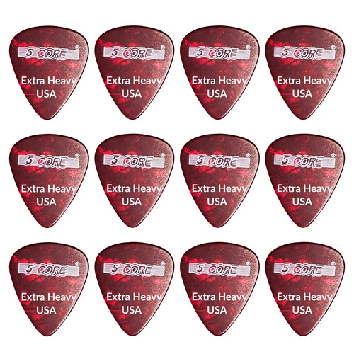 5Core Guitar Picks 1.2mm Celluloid Extra Heavy Gauge Pick - Acoustic