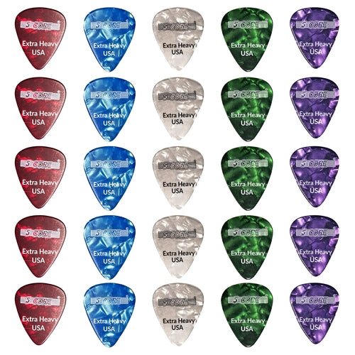 5Core Guitar Picks 1.2mm Celluloid Extra Heavy Gauge Pick - Acoustic