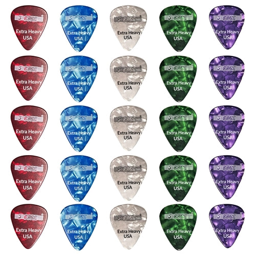 5Core Guitar Picks 1.2mm Celluloid Extra Heavy Gauge Pick - Acoustic