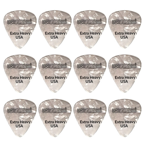 5Core Guitar Picks 1.2mm Celluloid Extra Heavy Gauge Pick - Acoustic