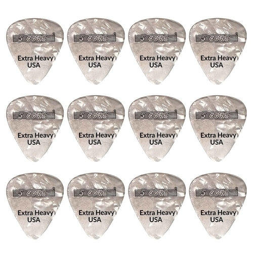 5Core Guitar Picks 1.2mm Celluloid Extra Heavy Gauge Pick - Acoustic
