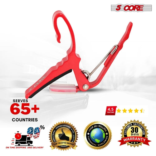 5Core Capo Acoustic Electric Guitar String Clip + 6Pcs Guitar Picks